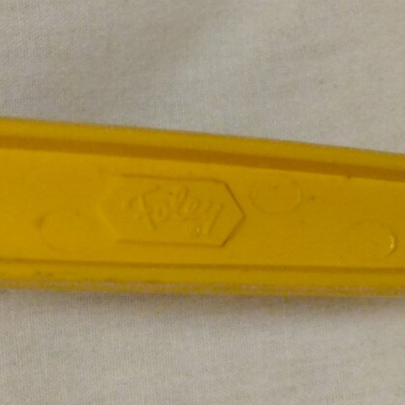 Vtg Foley Yellow Plastic Kitchen Utensils Serving Slotted Ladle Soup Spoon Fork - Picture 4 of 4